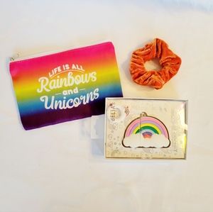New! Rainbows & Unicorns Gift Set for Girls! 🌈 Earpods Case / Makeup Bag